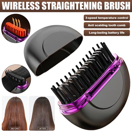Hair straightener brush - straightener, travel