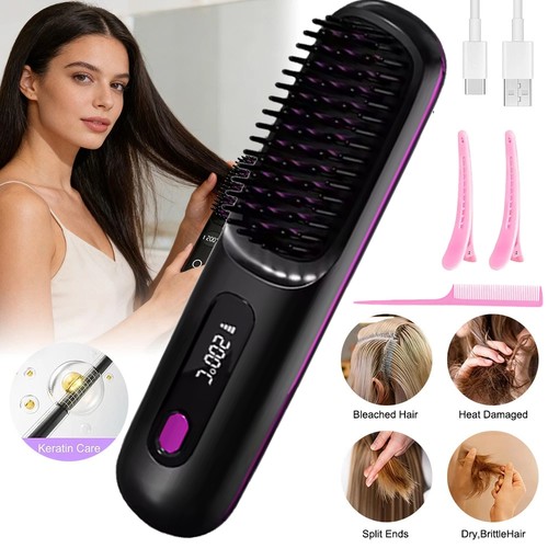 Hair straightener brush - straightener,
